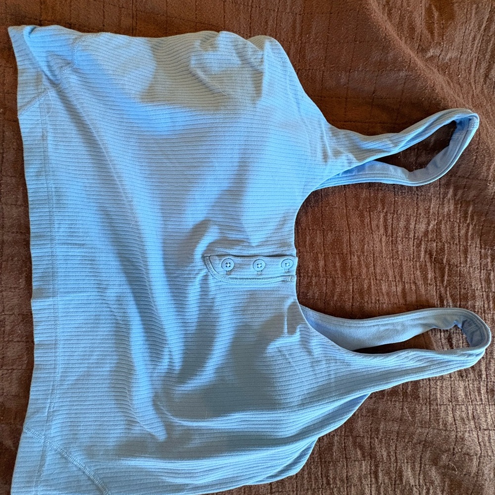 Lululemon Blue Ribbed Crop Top